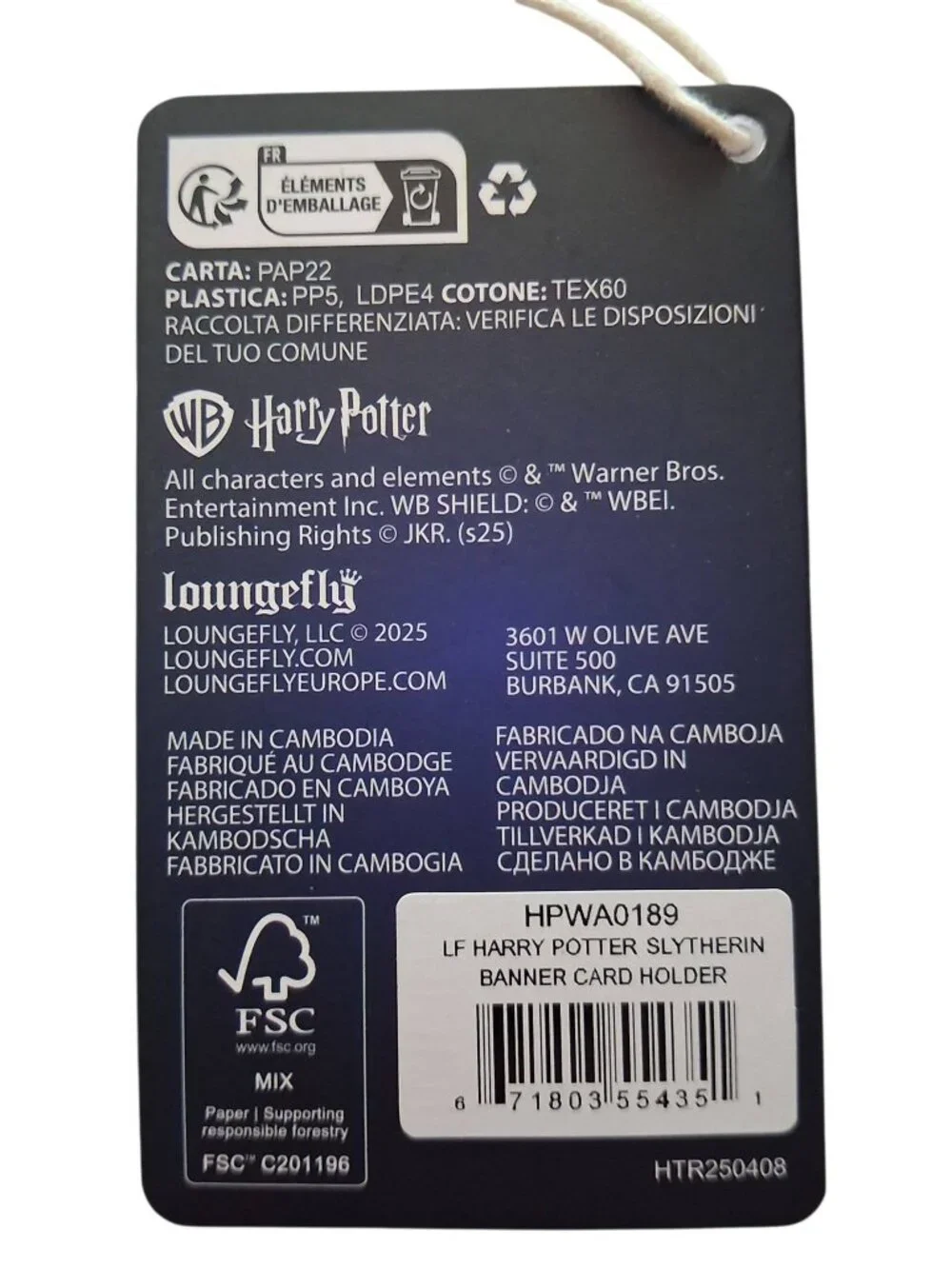 Loungefly Harry Potter Slytherin Banner Card Holder NEW NWT - Picture 7 of 9